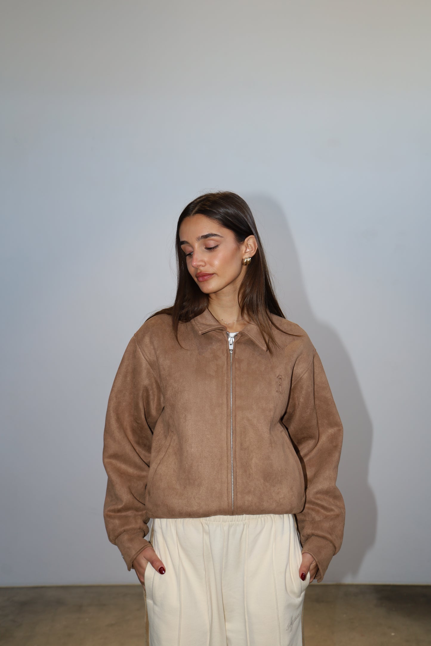 Embossed Suede Jacket
