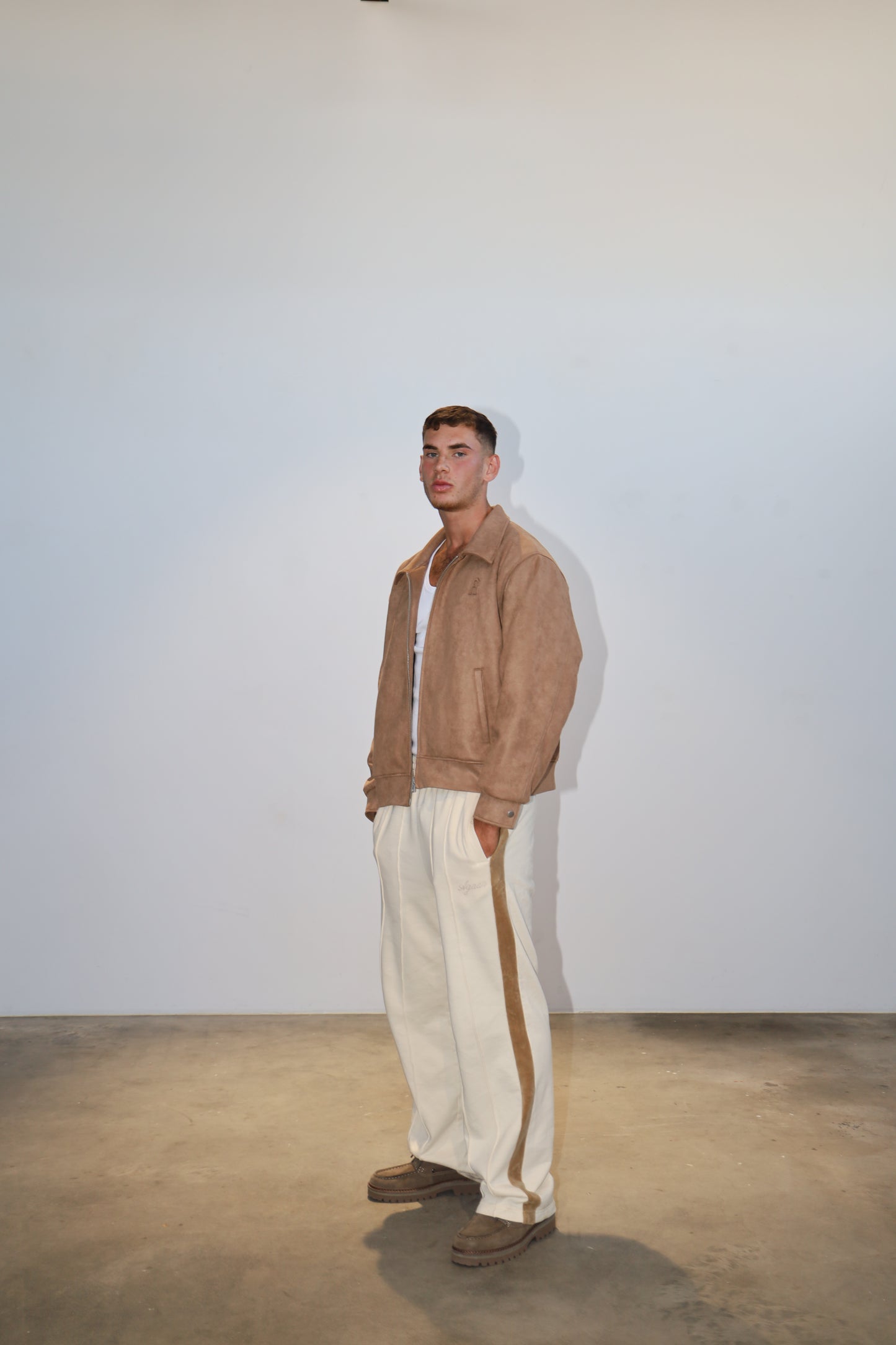 Ecru/ Brown Sweatpant